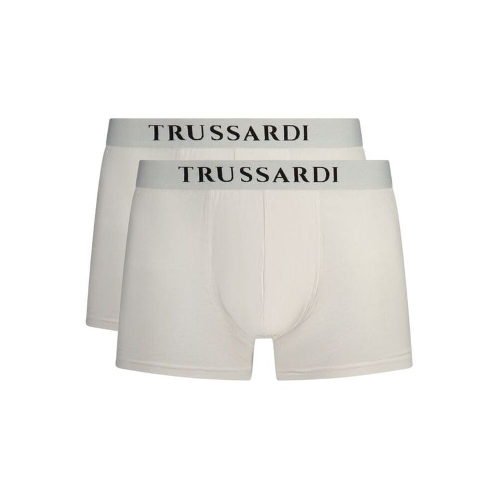 Trussardi Bianco Cotton Men Boxer Men's Short